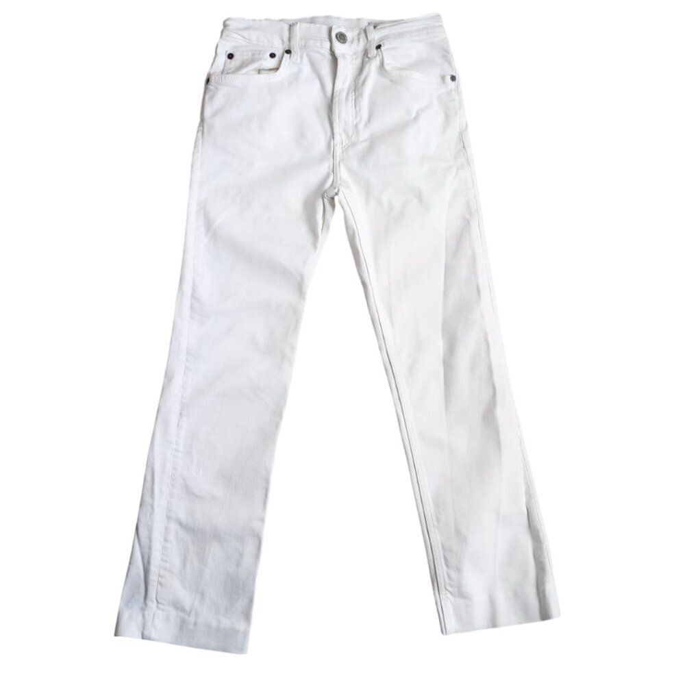 Zara White High-Rise Straight Leg Jeans - Size 4 / 26